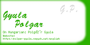 gyula polgar business card